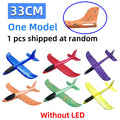 50/33CM Big Foam Plane Glider Hand Throw Airplane LED Inertial EPP Bubble Planes Outdoor Launch Kids Toys for Children Boys Gift
