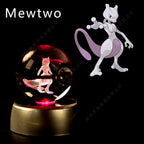 3D Crystal Ball Night Light – LED Glass Decorative Lamp