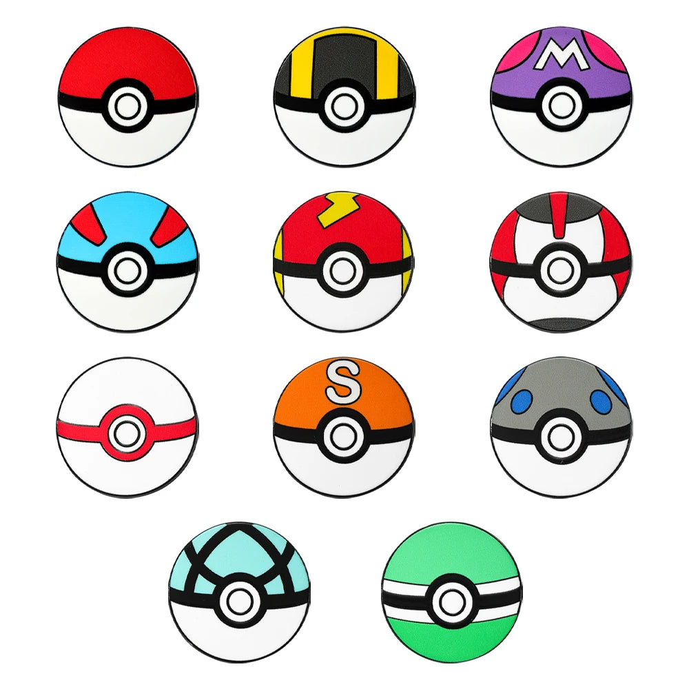 4pcs Poké Ball Enamel Pin Set Classic, Master, Ultra & Great Ball Brooch Badges for Fans, Cosplay & Daily Decoration