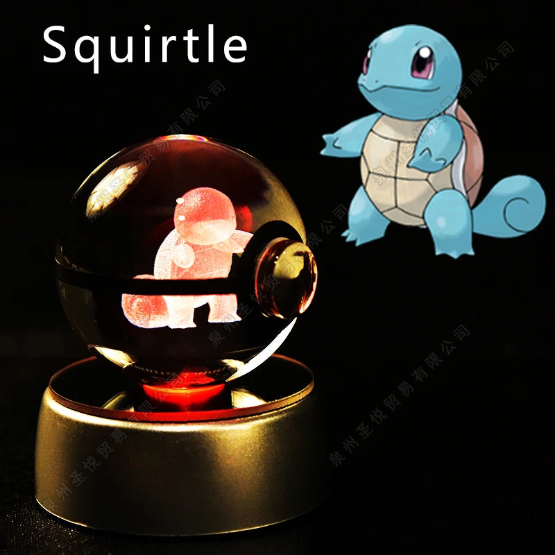 3D Crystal Ball Night Light – LED Glass Decorative Lamp