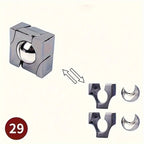 Metal Brain Teaser Puzzle – Challenging 3D Geometric Game