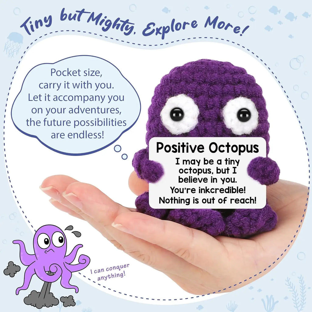 Custom Crochet Dolls Handmade Pocket Hug Animal Positive Plant Bespoke Unique Knitted Doll Plush Toy Gift for The One I Love