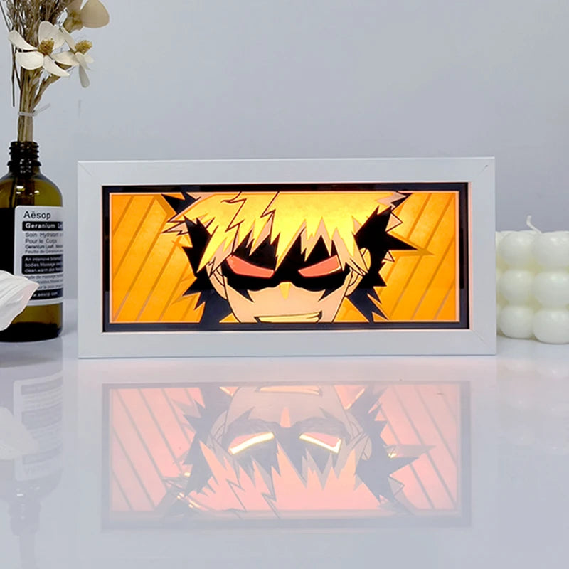 3D LED Shadow Box Light Paper Night Light Remote Control