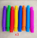 Pop Tubes Fidget Toy – Colorful Stretchy Sensory Tubes Set