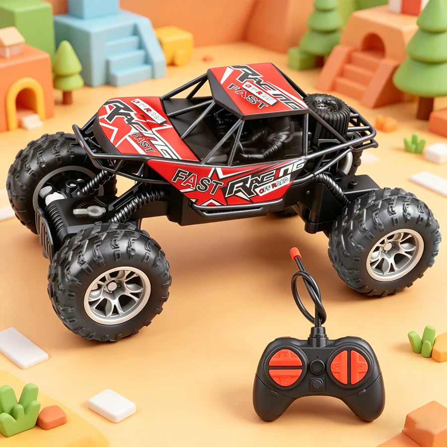 Remote Control Off-Road Car with Lights 4-Way RC Climbing Toy