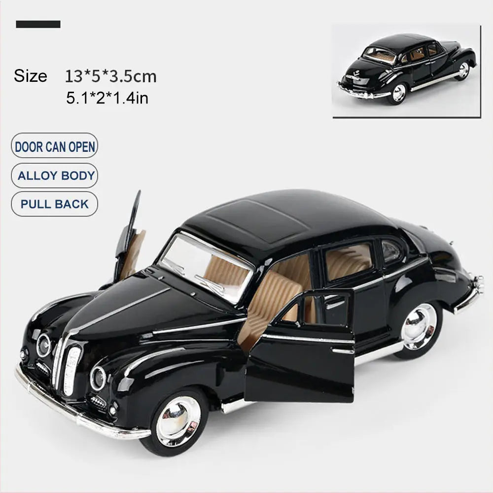 1:32 Diecast Car – Vintage Pull Back Miniature Vehicle